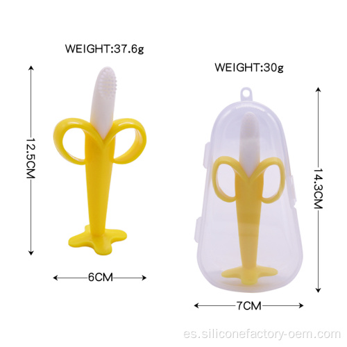 Cepillo de dientes de silicona de grado alimenticio y dientes